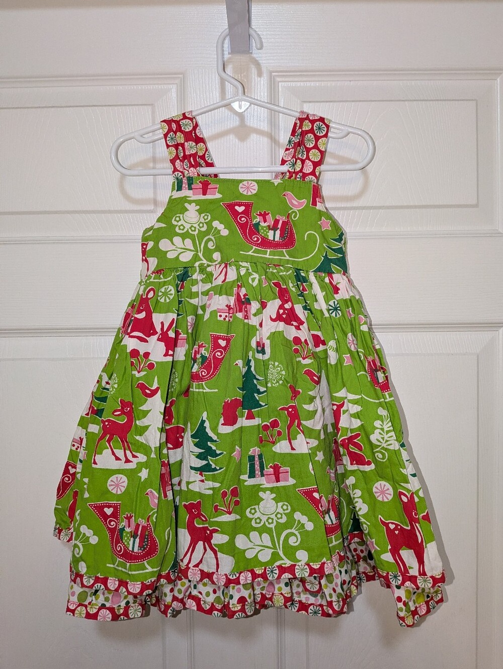 Jelly The Pug Christmas Tie Back Dress 2T